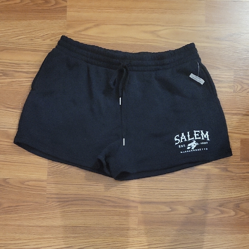 Salem MA Black Sweat Shorts
